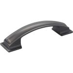96 mm Center-to-Center Brushed Oil Rubbed Bronze Square Annadale Cabinet Pull - 435-96DBAC