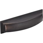 96 mm Center-to-Center Brushed Oil Rubbed Bronze Square Annadale Cabinet Cup Pull - 436-96DBAC