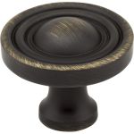 1-3/8" Diameter Antique Brushed Satin Brass Round Bella Cabinet Knob - 818ABSB