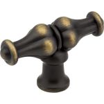 2-1/4" Antique Brushed Satin Brass Bella Cabinet "T" Knob - 818L-ABSB
