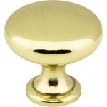 1-3/16" Diameter Polished Brass Madison Cabinet Mushroom Knob - 3910-PB