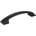 128 mm Center-to-Center Matte Black Square Annadale Cabinet Pull - 435-128MB