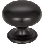 1-1/4" Diameter Matte Black Florence Cabinet Mushroom Knob - 2980MB