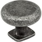 1-3/8" Diameter Distressed Antique Silver Belcastel 1 Cabinet Knob - MO6303SIM-D