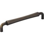 160 mm Center-to-Center Antique Brushed Satin Brass Barrel Bremen 2 Cabinet Pull - 537-160ABSB