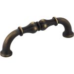 96 mm Center-to-Center Antique Brushed Satin Brass Bella Cabinet Pull - 818-96ABSB