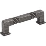 96 mm Center-to-Center Distressed Antique Silver Rustic Twist Tahoe Cabinet Pull - 602-96SIM