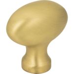 1-9/16" Overall Length Brushed Gold Football Lyon Cabinet Knob - 3991BG