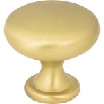 1-3/16" Diameter Brushed Gold Madison Cabinet Mushroom Knob - 3910-BG