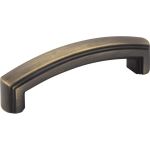96 mm Center-to-Center Antique Brushed Satin Brass Delgado Cabinet Pull - 519-96ABSB
