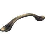 3" Center-to-Center Brushed Antique Brass Kingsport Cabinet Pull - 3208AB