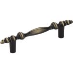 3" Center-to-Center Brushed Antique Brass Baroque Kingsport Cabinet Pull - 1018-AB