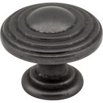 1-1/4" Diameter Gun Metal Stacked Bremen 2 Cabinet Knob - 137DACM