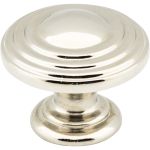 1-1/4" Diameter Polished Nickel Stacked Bremen 2 Cabinet Knob - 137NI