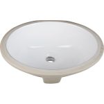15" Oval Undermount White Porcelain Bowl - H8809WH