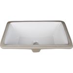 16" Rectangle Undermount White Porcelain Bowl - H8909WH