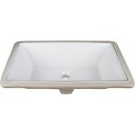 18 1/2" Rectangle Undermount White Porcelain Bowl - H8910WH