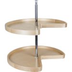 24" Kidney Banded Lazy Susan Set with Twist Lock Adjustable Pole - BLSK224-SET