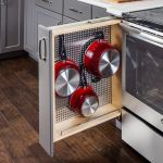 6" Base Cabinet Filler with Stainless Steel Pegboard Organizer - BFPOSS6