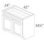 B42 Madison White Shaker Pre-Assembled