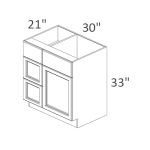 VSD30L Walnut Shaker Vanity Pre-Assembled