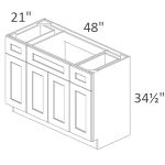 S4821B2D34 Newport Homestead Oak Shaker RTA
