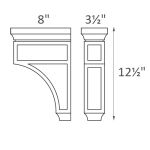 CORBEL75L Bristol White