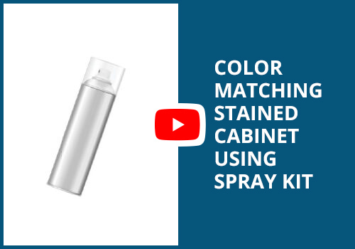 Aerosol Kit on Stained Cabinets