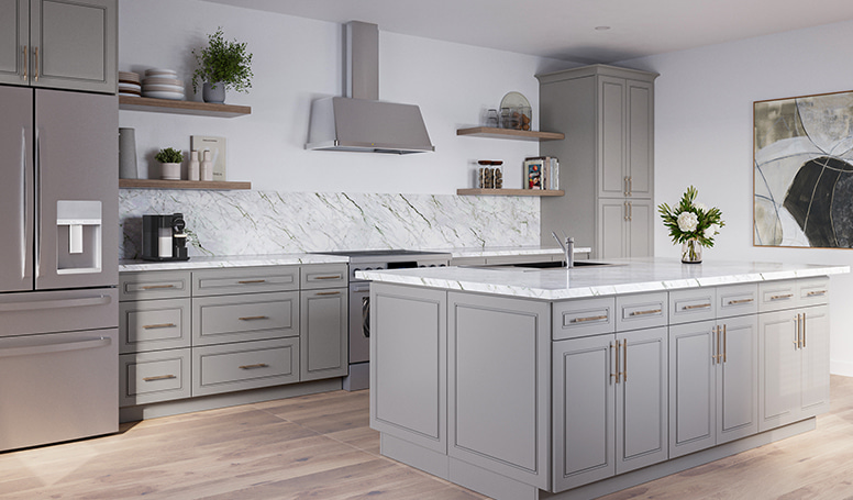 Aspen Grey - Pre-Assembled Kitchen Cabinets