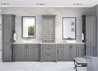 Classic Grey Shaker - Pre-Assembled Bathroom Vanities