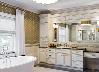 Dark Cream Glaze - Pre-Assembled Bathroom Vanities