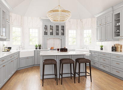 Hartford Nickel - Pre-Assembled Kitchen Cabinets
