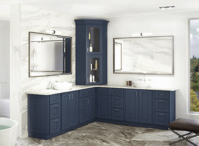 Madison Blue Shaker - Ready to Assemble Bathroom Vanities