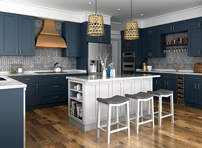 Madison Blue Shaker - Pre-Assembled Kitchen Cabinets