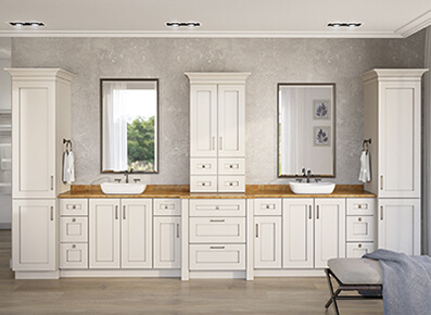 Madison Pearl Shaker - Ready to Assemble Bathroom Vanities