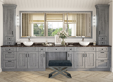 Newport Grey Shaker - Ready to Assemble Bathroom Vanities
