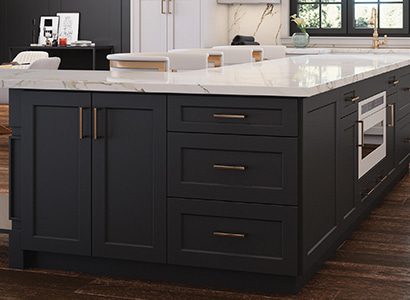 Salem Black Shaker - Ready to Assemble Kitchen Cabinets