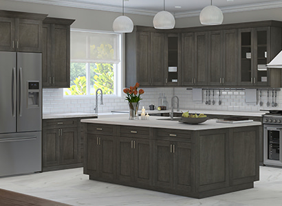 Salem Cinder Shaker - Ready to Assemble Kitchen Cabinets