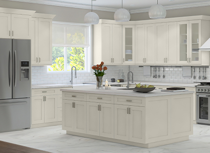 Salem Cream Shaker - Ready to Assemble Kitchen Cabinets
