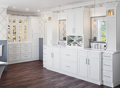 Salem White Shaker - Ready to Assemble Bathroom Vanities