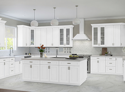 Salem White Shaker - Ready to Assemble Kitchen Cabinets