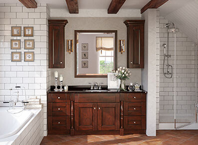 Walnut Shaker - Pre-Assembled Bathroom Vanities