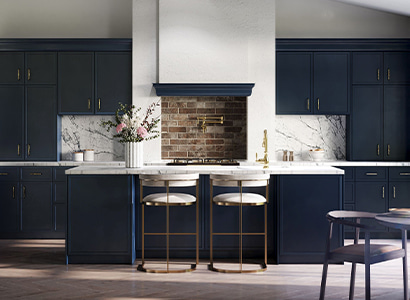 York Slim Blue Shaker - Ready to Assemble Kitchen Cabinets