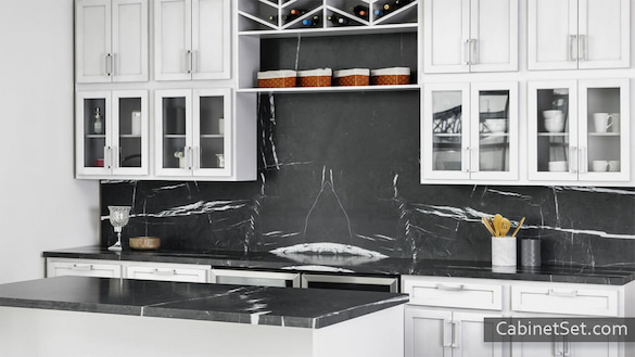 Avalon Frost kitchen full view with an island.