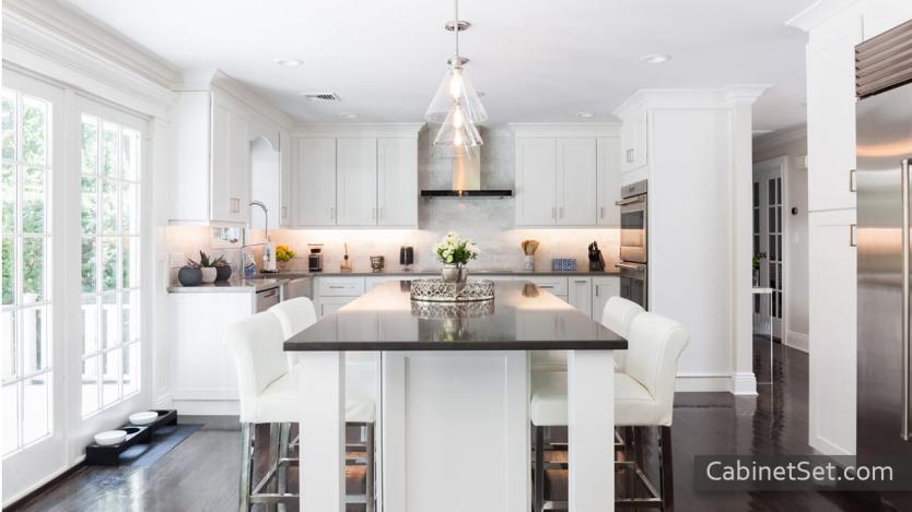 Classic White kitchen angle view