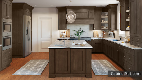 Malibu Kona kitchen full view with an island.