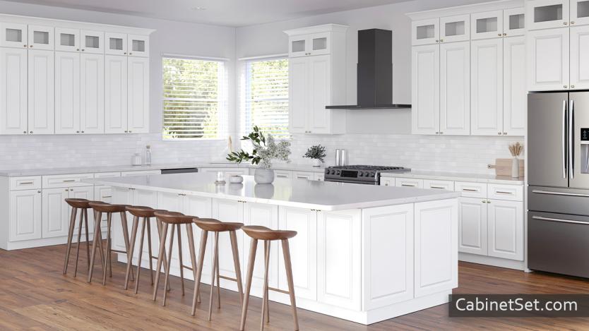 Newtown White kitchen angle view