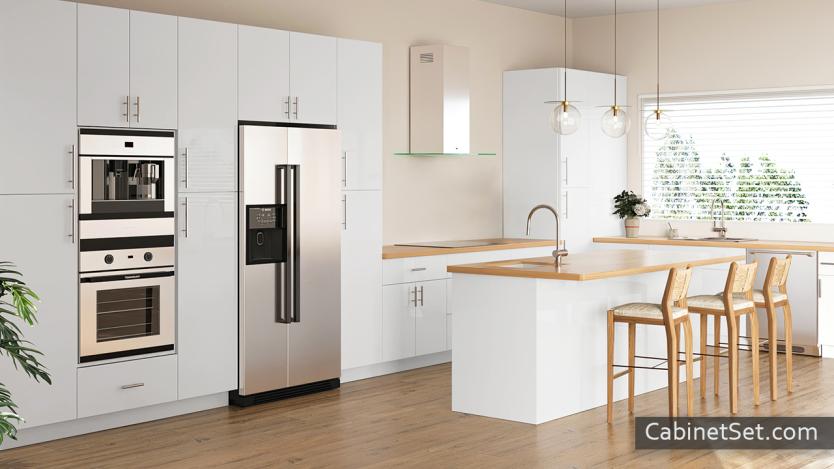 Ultra White kitchen angle view