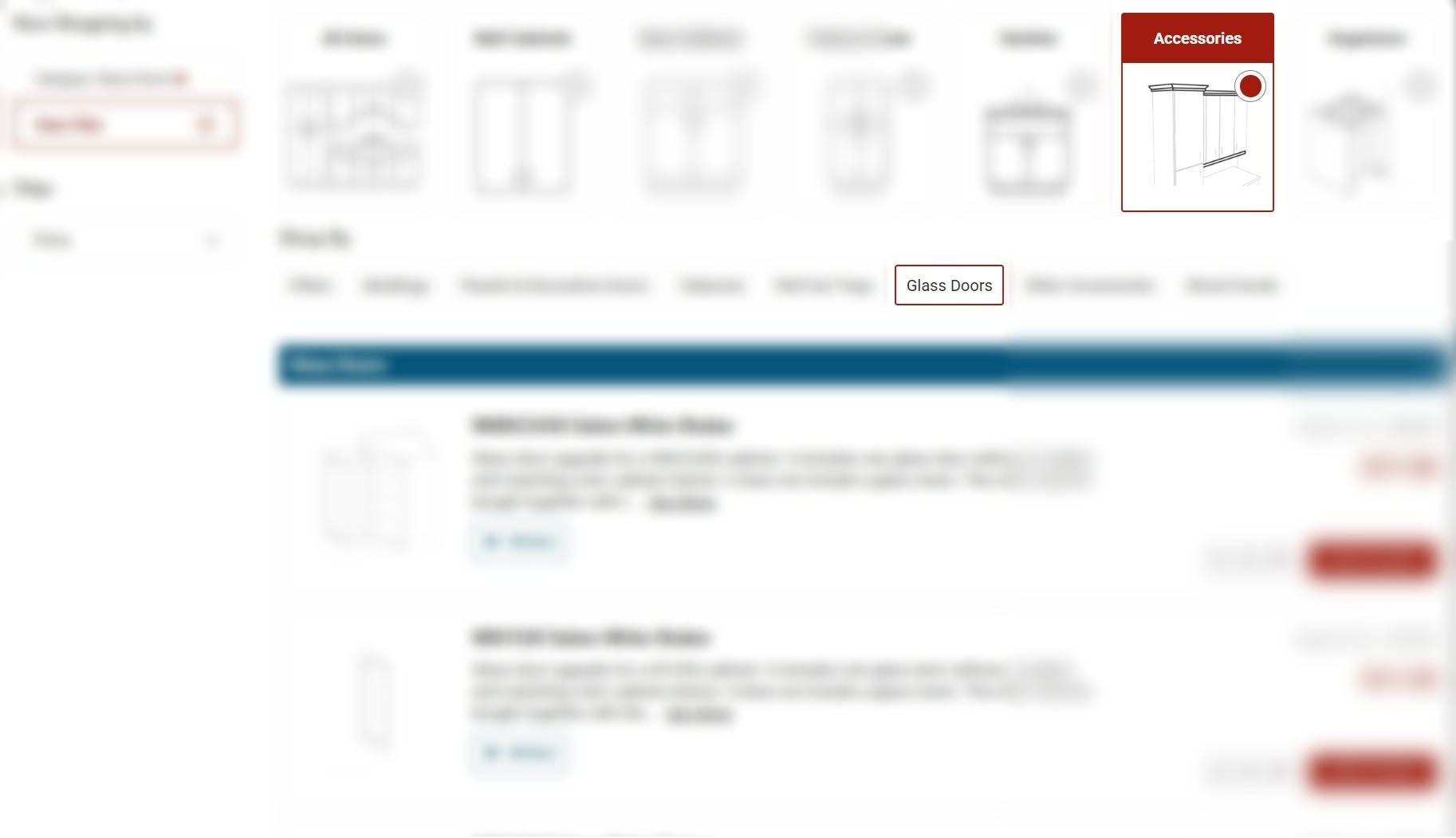 Mullion Glass Cabinet Doors